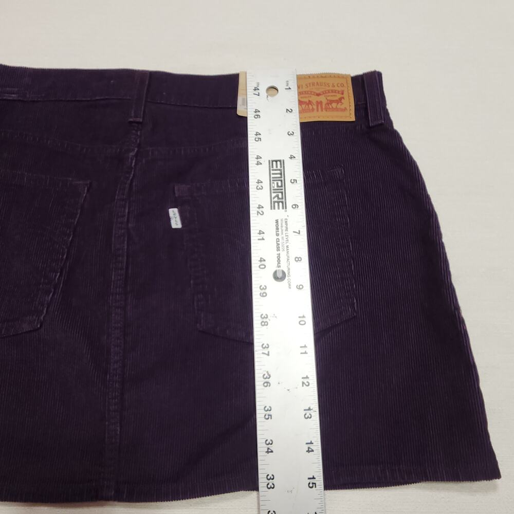 Levi's Icon corduroy skirt W33''x L15'' NWT-button fly - Picture 4 of 8